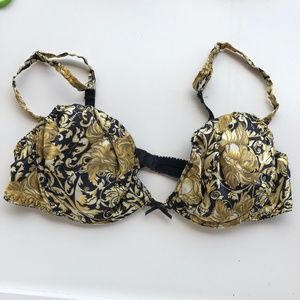 LCA Black, Gold, and White Bra